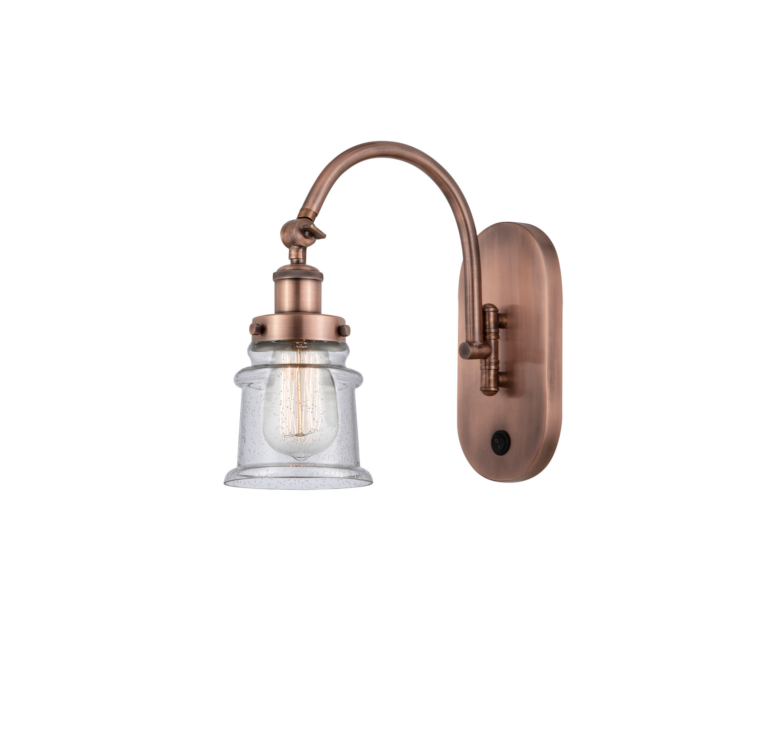 LED Swing Arm by Innovations - Franklin Restoration Collection, Antique Copper Finish - 918-1W-AC-G184S-LED