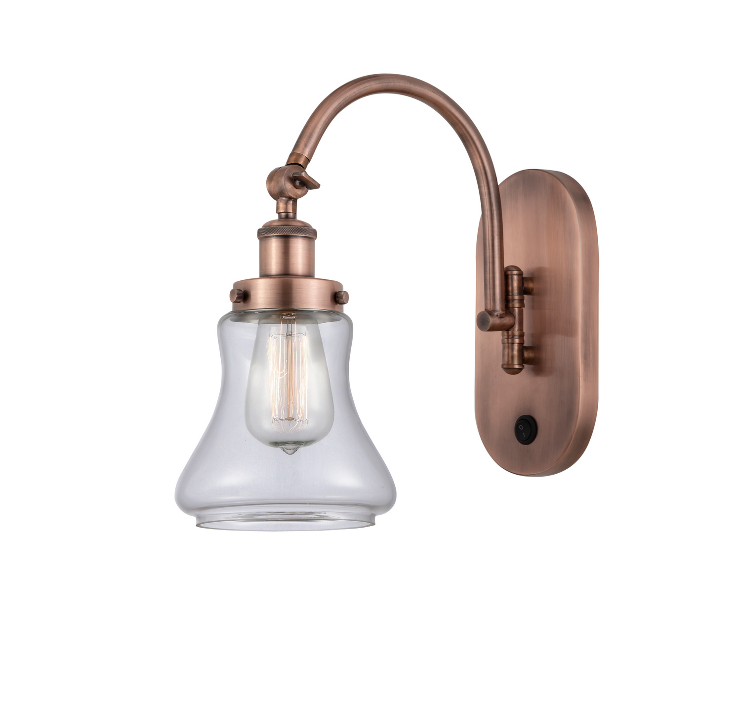 LED Swing Arm by Innovations - Franklin Restoration Collection, Antique Copper Finish - 918-1W-AC-G192-LED