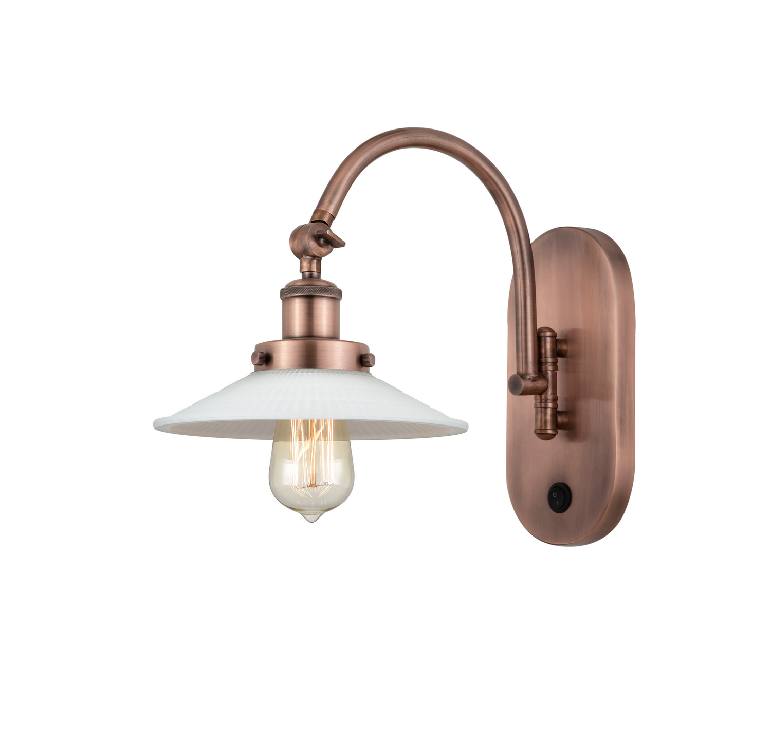 LED Swing Arm by Innovations - Franklin Restoration Collection, Antique Copper Finish - 918-1W-AC-G1-LED
