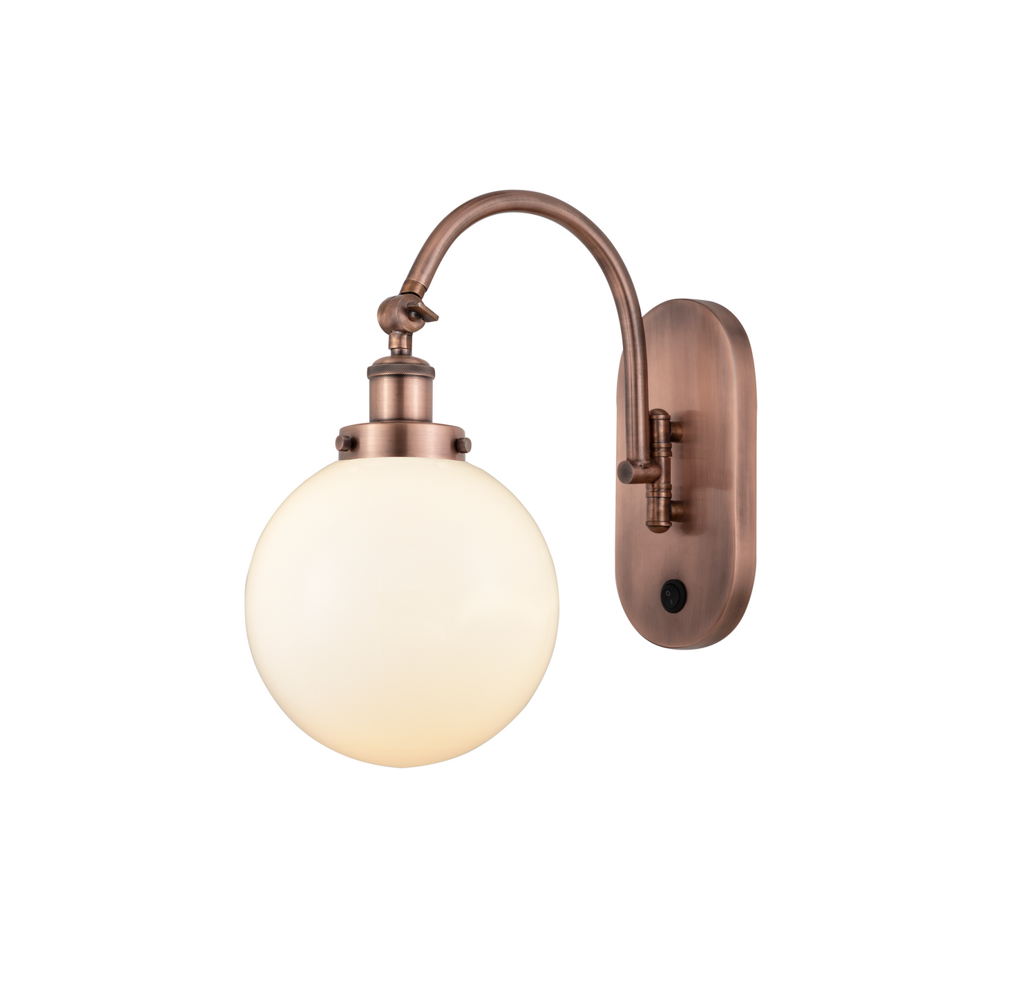 One Light Swing Arm by Innovations - Franklin Restoration Collection, Antique Copper Finish - 918-1W-AC-G201-8