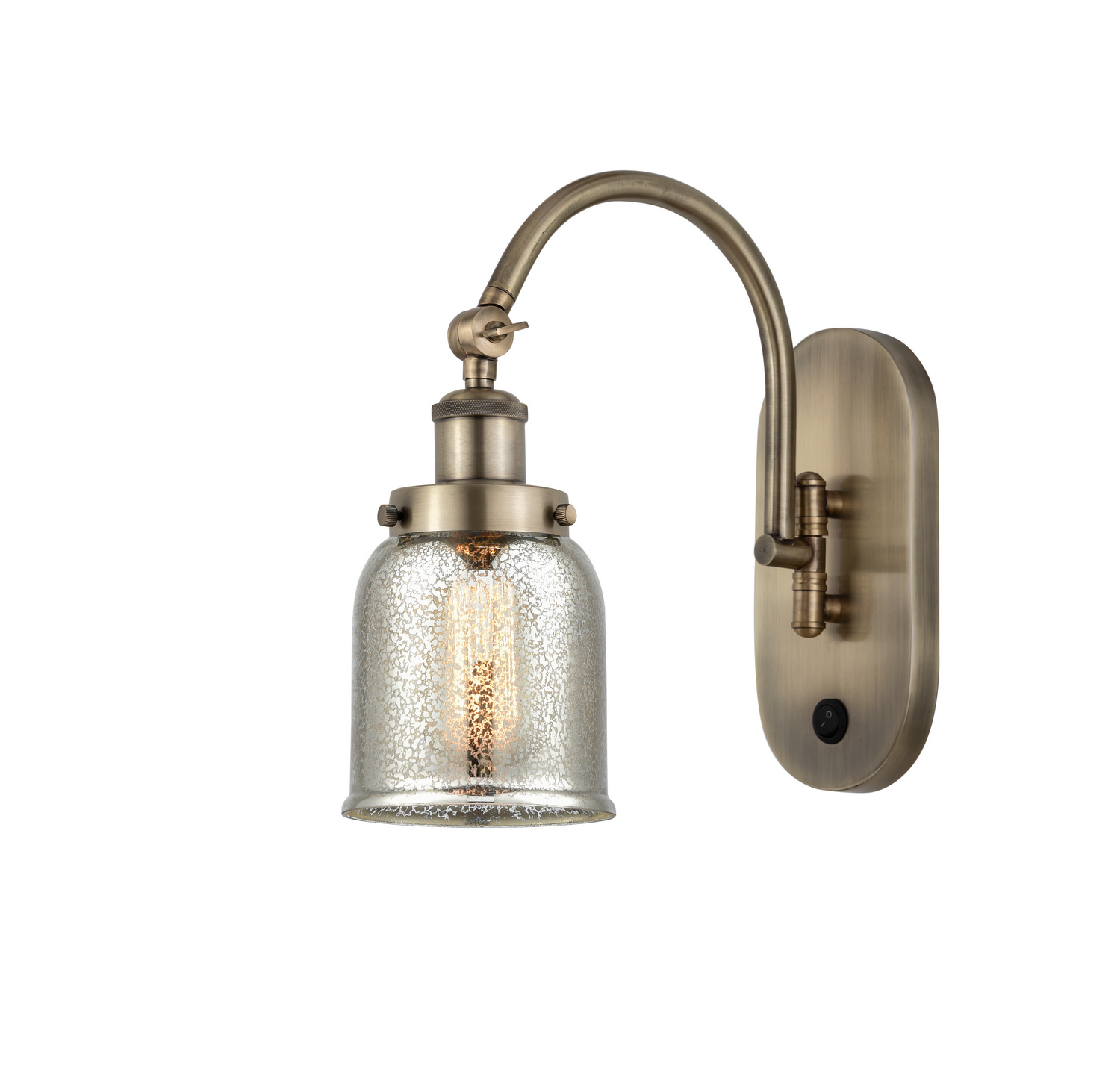 One Light Swing Arm by Innovations - Franklin Restoration Collection, Antique Brass Finish - 918-1W-AB-G58