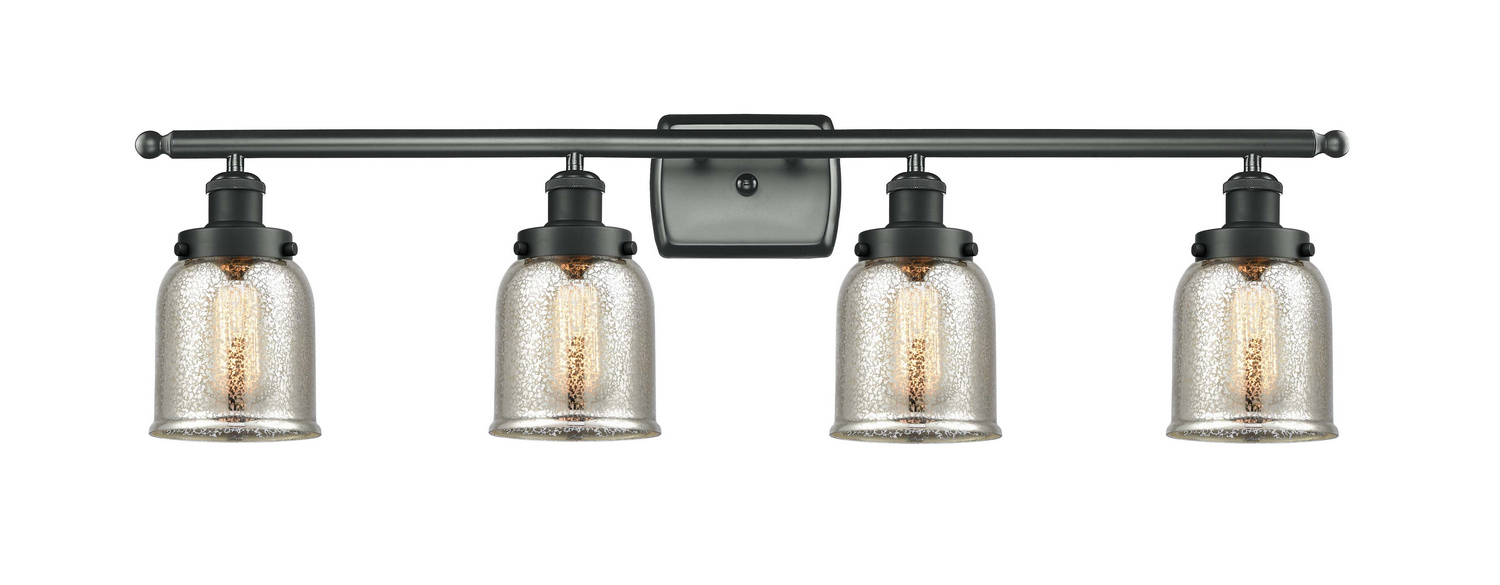 Four Light Bath Vanity by Innovations - Ballston Urban Collection, Matte Black Finish - 916-4W-BK-G58