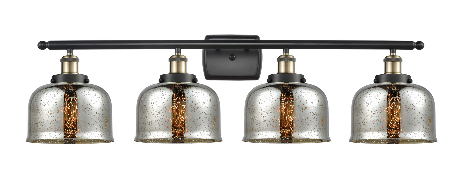 Four Light Bath Vanity by Innovations - Ballston Urban Collection, Black Antique Brass Finish - 916-4W-BAB-G78