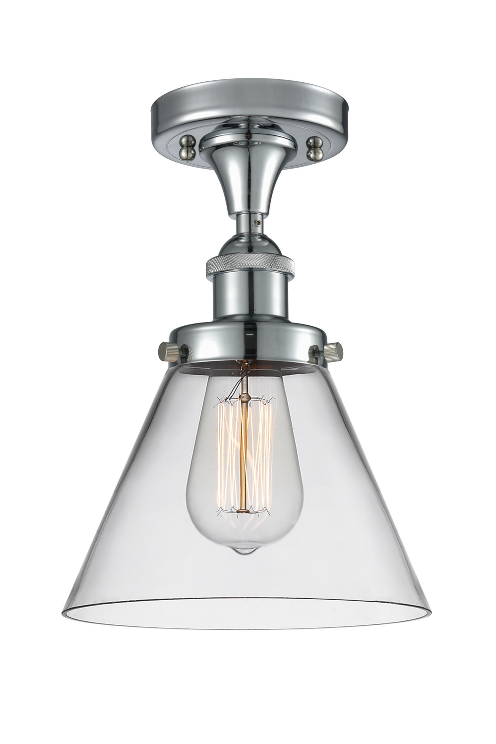 LED Semi-Flush Mount by Innovations - Ballston Urban Collection, Polished Chrome Finish - 916-1C-PC-G42-LED