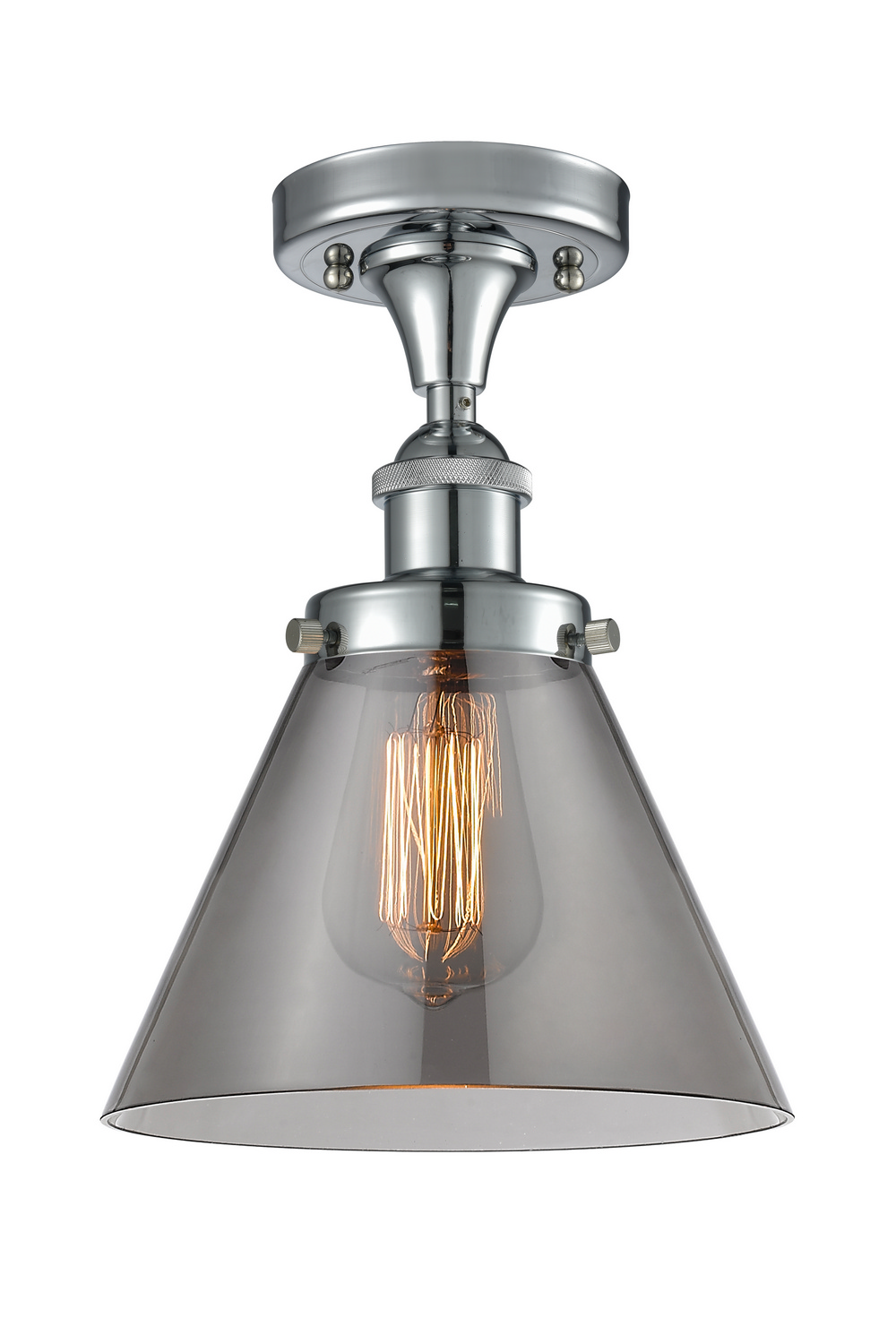 LED Semi-Flush Mount by Innovations - Ballston Urban Collection, Polished Chrome Finish - 916-1C-PC-G43-LED