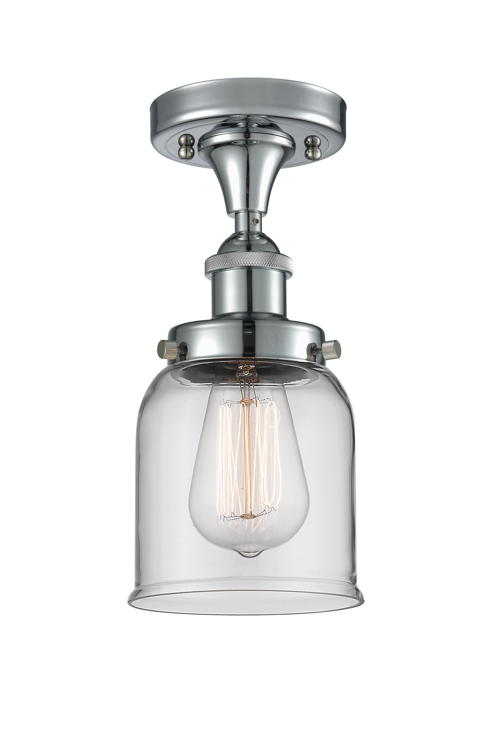 LED Semi-Flush Mount by Innovations - Ballston Urban Collection, Polished Chrome Finish - 916-1C-PC-G52-LED