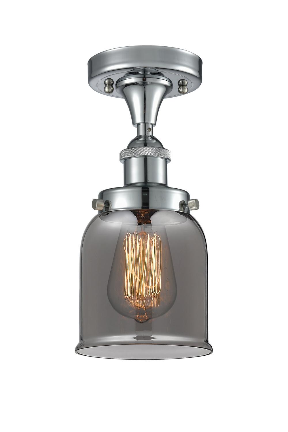 One Light Semi-Flush Mount by Innovations - Ballston Urban Collection, Polished Chrome Finish - 916-1C-PC-G53