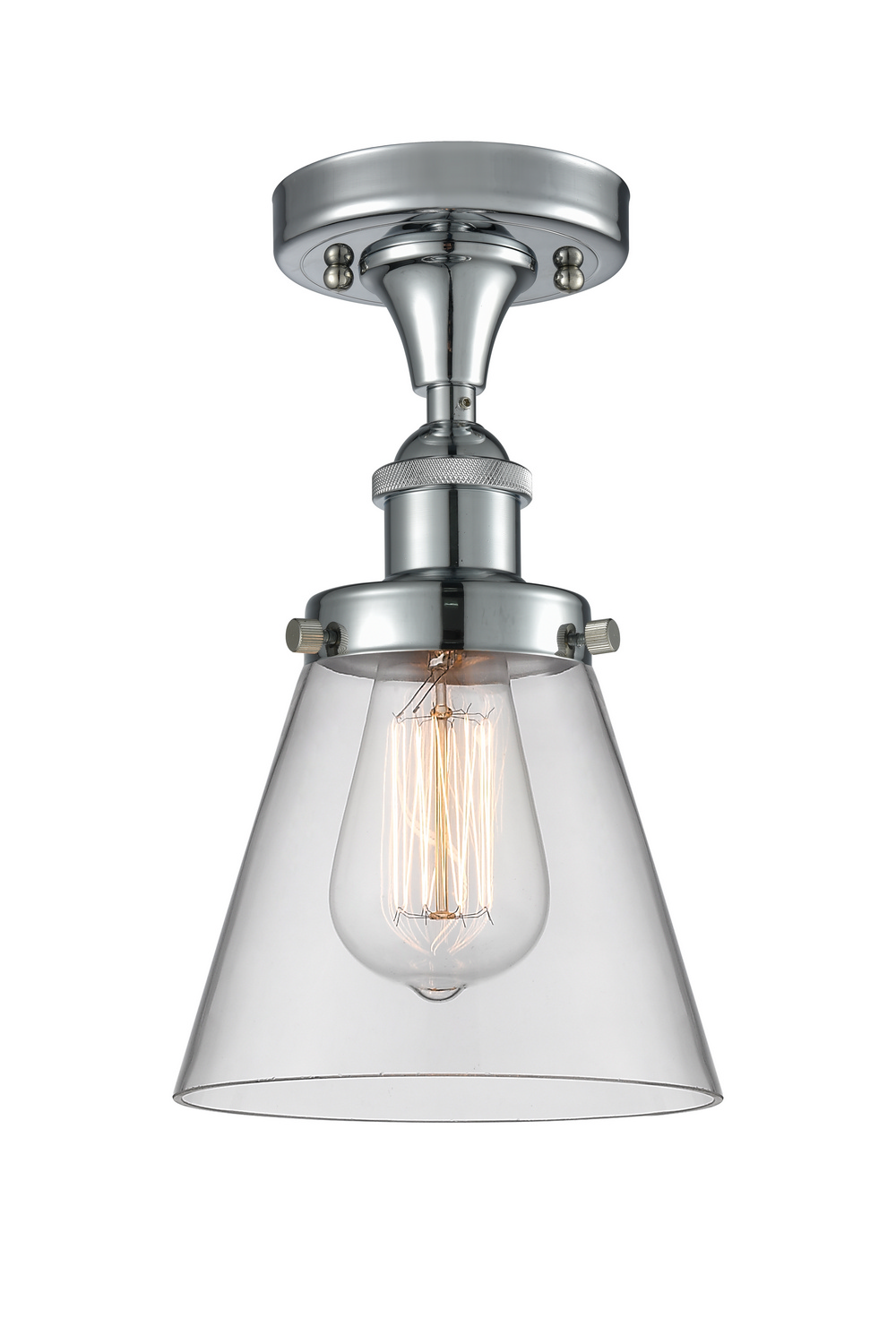 LED Semi-Flush Mount by Innovations - Ballston Urban Collection, Polished Chrome Finish - 916-1C-PC-G62-LED