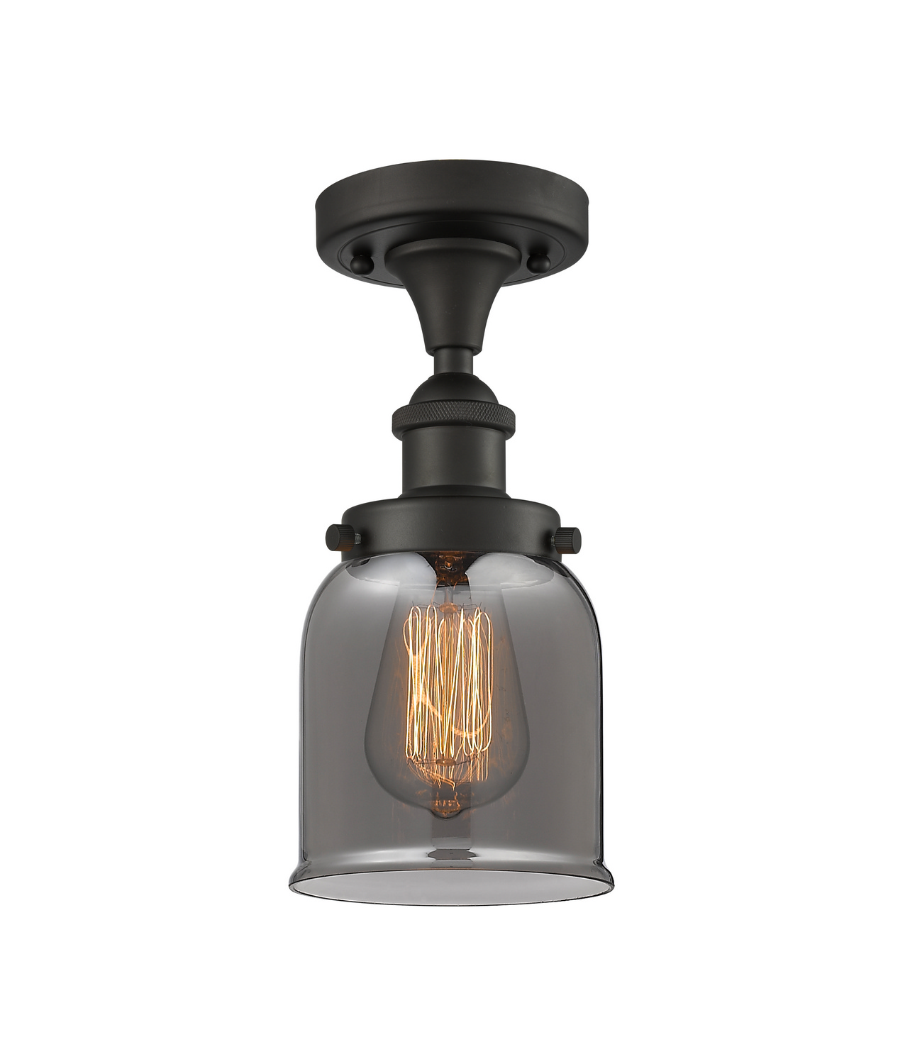 LED Semi-Flush Mount by Innovations - Ballston Urban Collection, Oil Rubbed Bronze Finish - 916-1C-OB-G53-LED