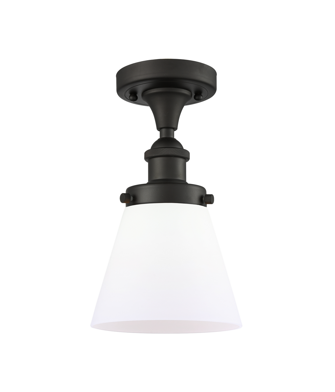 One Light Semi-Flush Mount by Innovations - Ballston Urban Collection, Oil Rubbed Bronze Finish - 916-1C-OB-G61