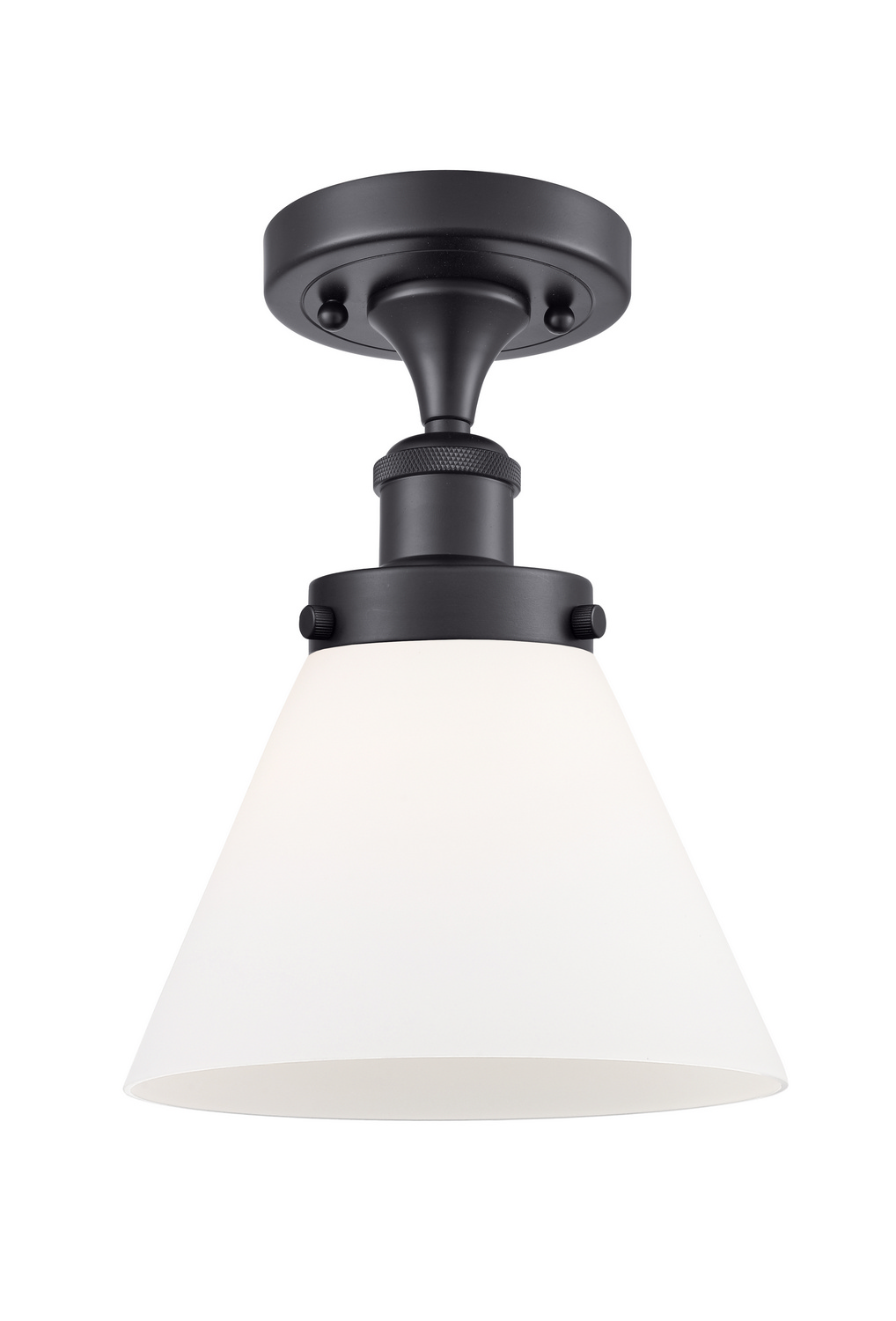 LED Semi-Flush Mount by Innovations - Ballston Urban Collection, Matte Black Finish - 916-1C-BK-G41-LED