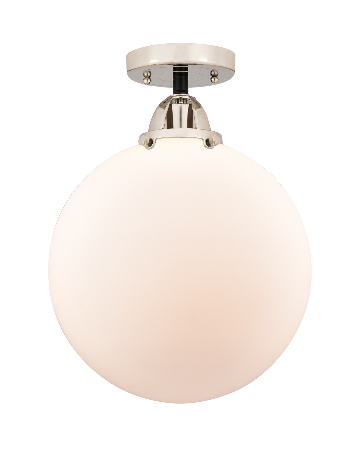 One Light Semi-Flush Mount by Innovations - Nouveau 2 Collection, Black Polished Nickel Finish - 288-1C-BPN-G201-12