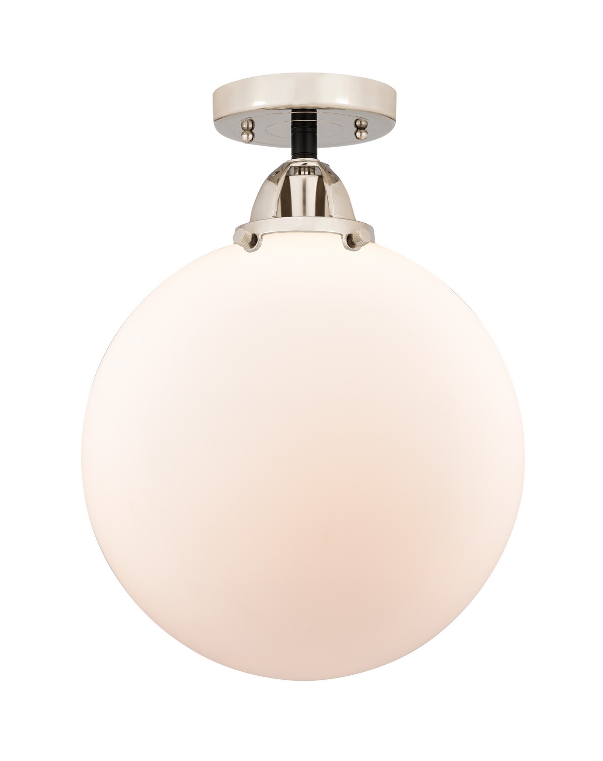 LED Semi-Flush Mount by Innovations - Nouveau 2 Collection, Black Polished Nickel Finish - 288-1C-BPN-G201-12-LED