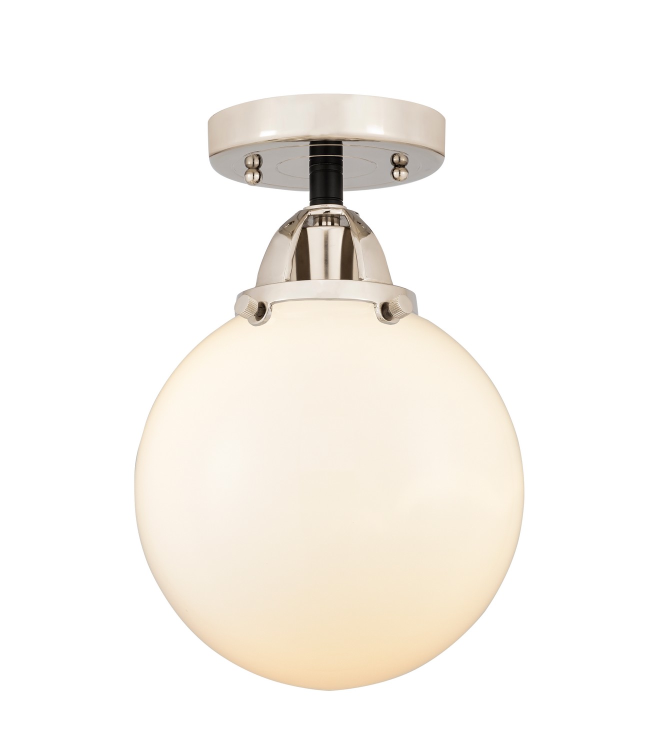 LED Semi-Flush Mount by Innovations - Nouveau 2 Collection, Black Polished Nickel Finish - 288-1C-BPN-G201-8-LED