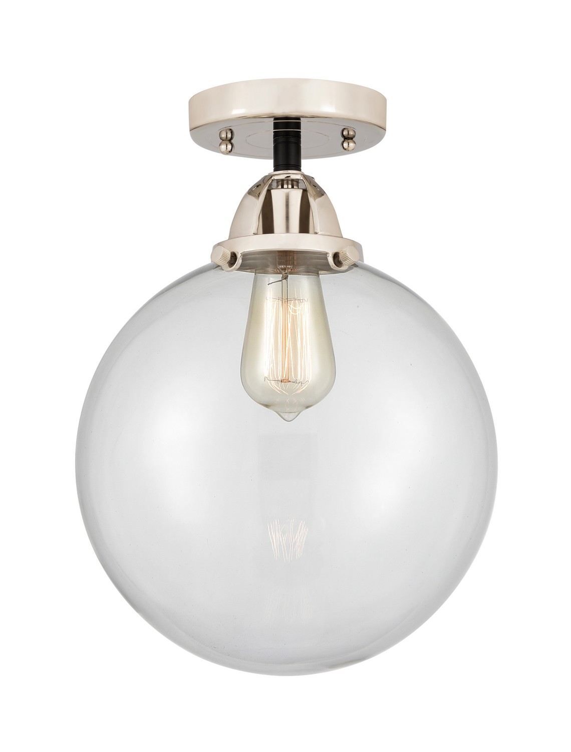 LED Semi-Flush Mount by Innovations - Nouveau 2 Collection, Black Polished Nickel Finish - 288-1C-BPN-G202-10-LED