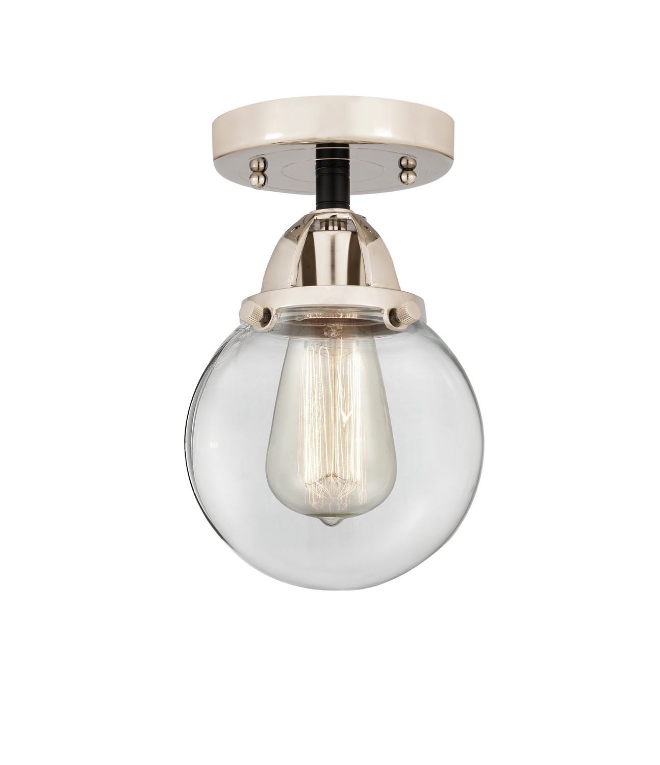 LED Semi-Flush Mount by Innovations - Nouveau 2 Collection, Black Polished Nickel Finish - 288-1C-BPN-G202-6-LED