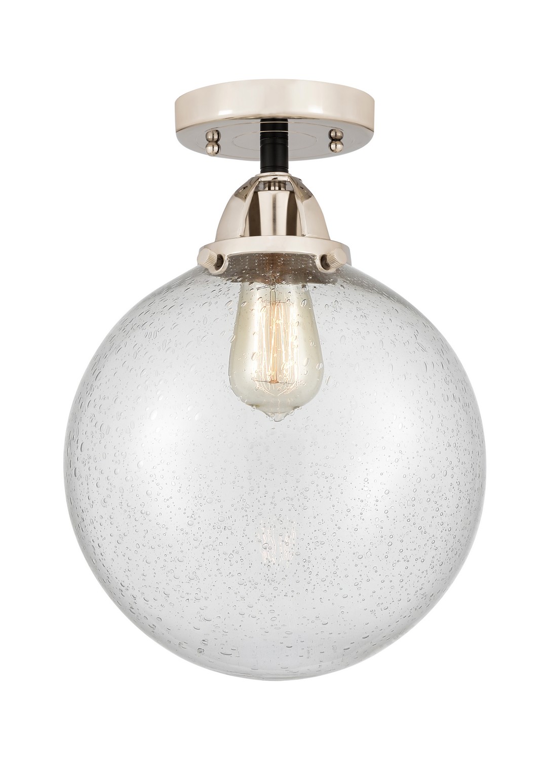 LED Semi-Flush Mount by Innovations - Nouveau 2 Collection, Black Polished Nickel Finish - 288-1C-BPN-G204-10-LED