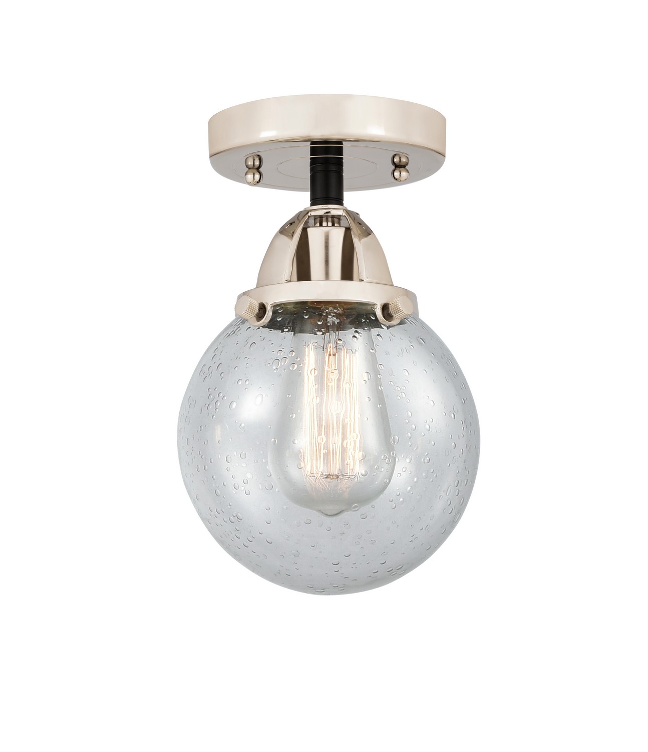 LED Semi-Flush Mount by Innovations - Nouveau 2 Collection, Black Polished Nickel Finish - 288-1C-BPN-G204-6-LED