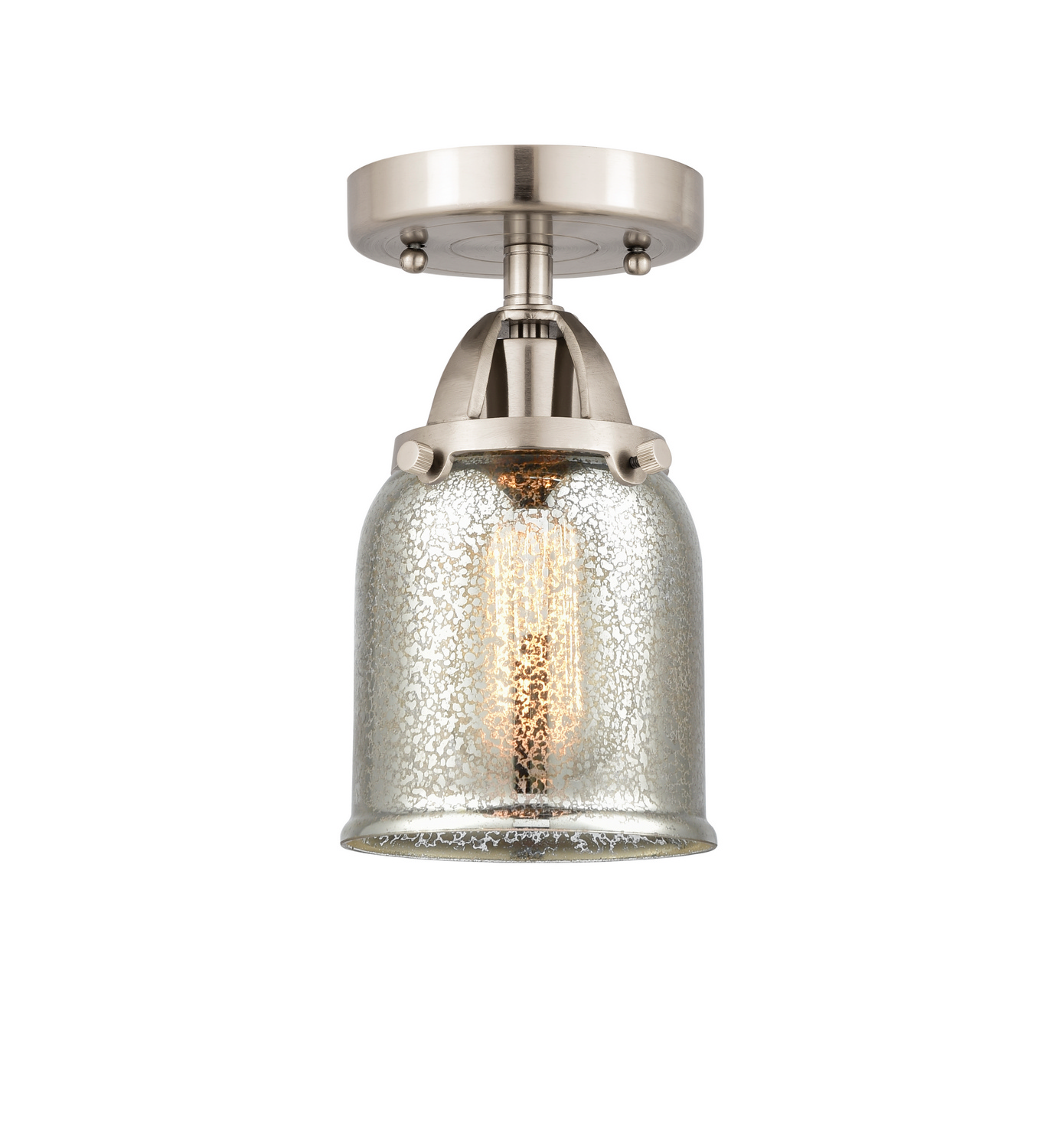 One Light Semi-Flush Mount by Innovations - Nouveau 2 Collection, Brushed Satin Nickel Finish - 288-1C-SN-G58