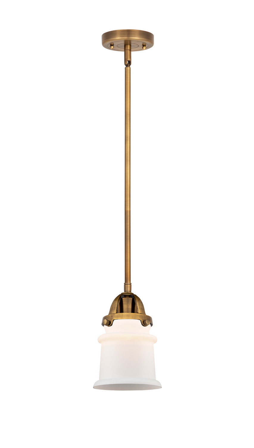 One Light Mini Pendant by Innovations - Nouveau 2 Collection, Brushed Brass Finish - 288-1S-BB-G181S