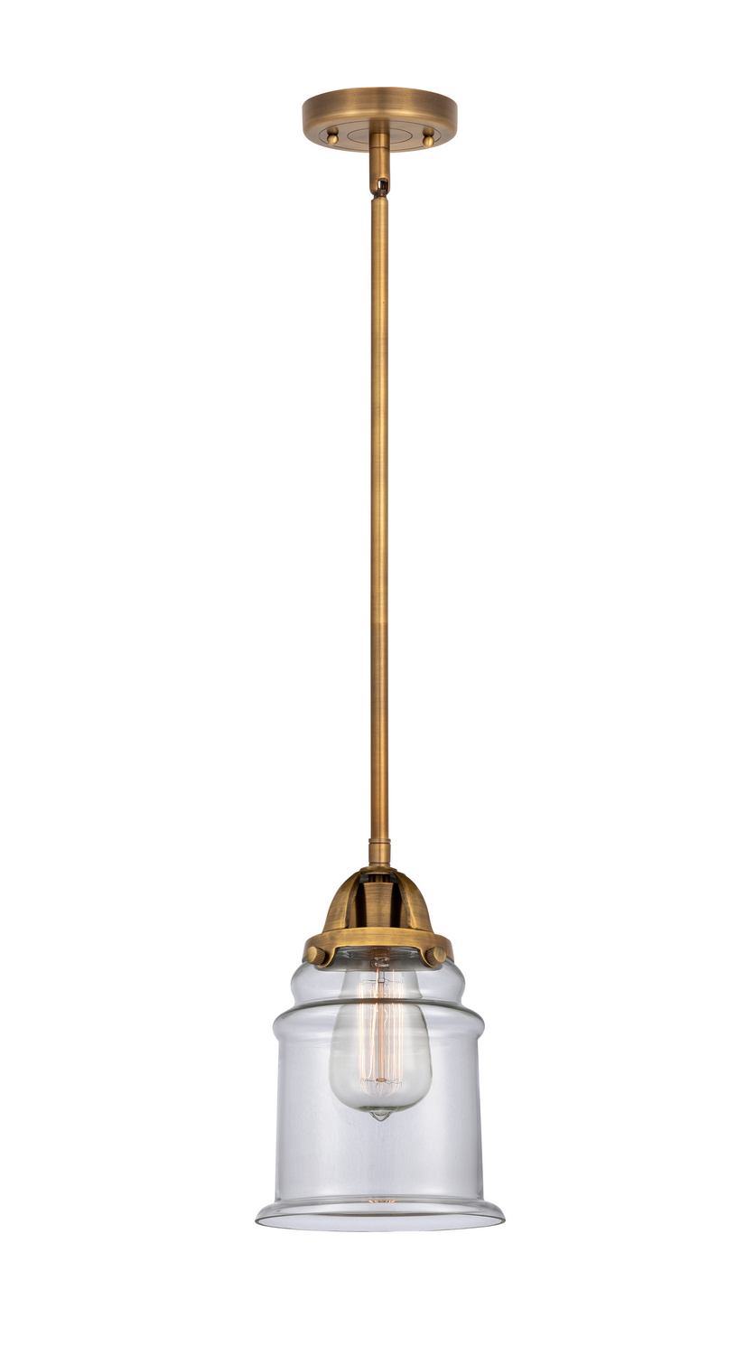 One Light Mini Pendant by Innovations - Nouveau 2 Collection, Brushed Brass Finish - 288-1S-BB-G182