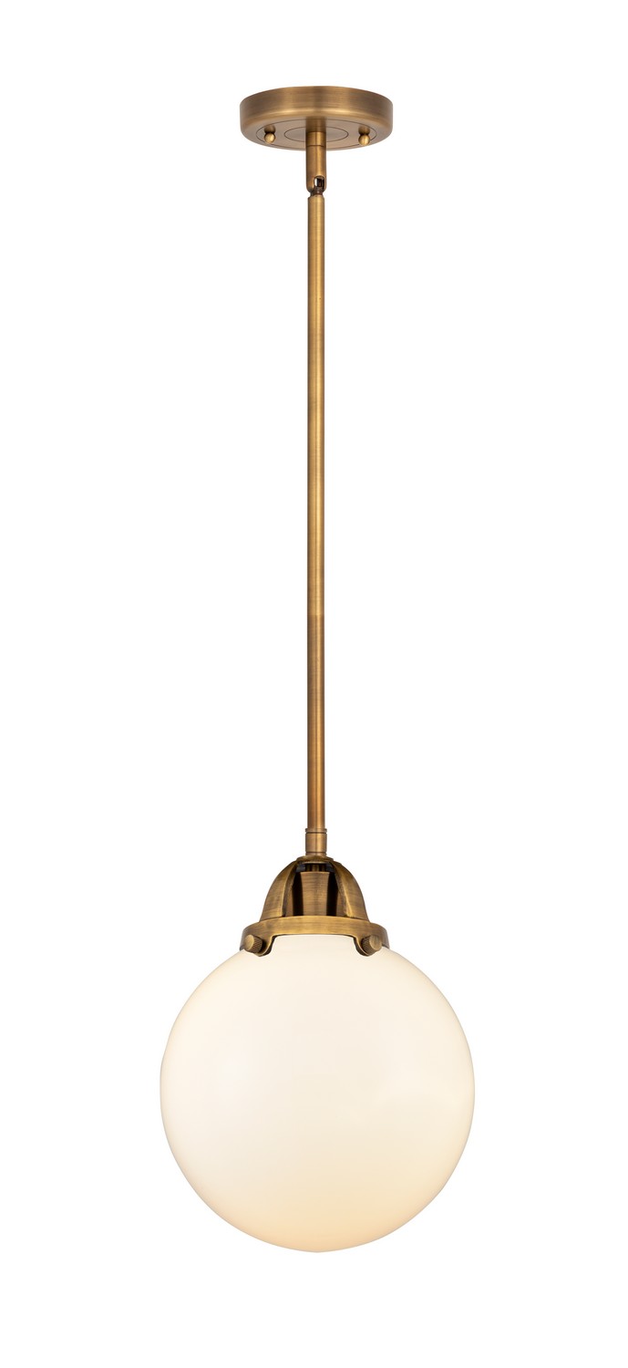 LED Mini Pendant by Innovations - Nouveau 2 Collection, Brushed Brass Finish - 288-1S-BB-G201-8-LED
