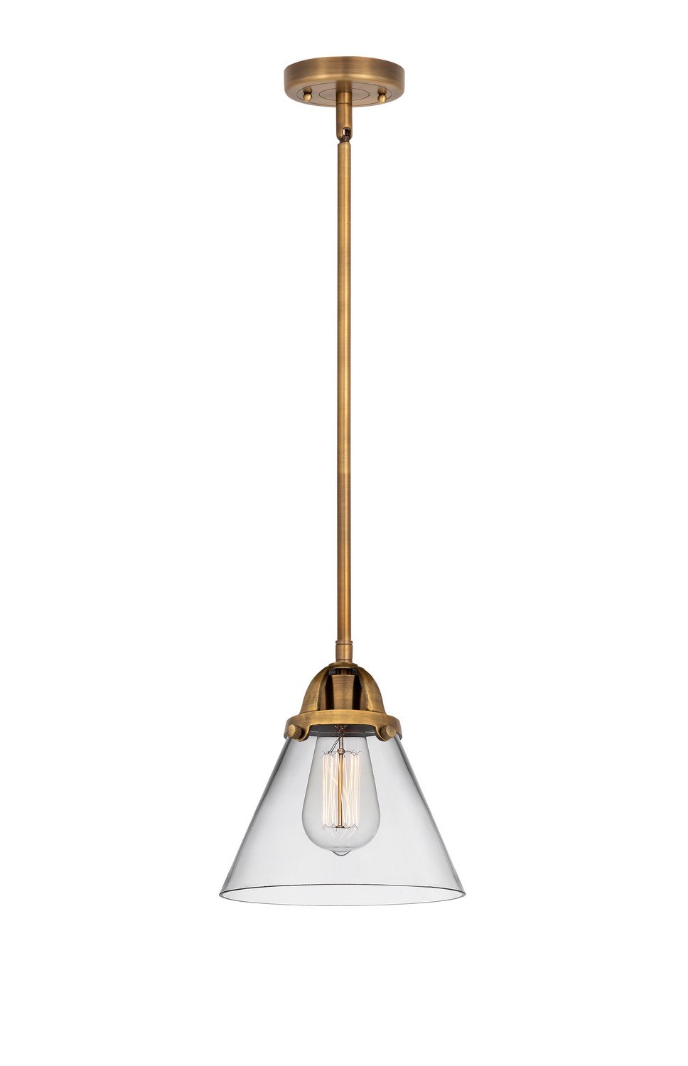 LED Mini Pendant by Innovations - Nouveau 2 Collection, Brushed Brass Finish - 288-1S-BB-G42-LED
