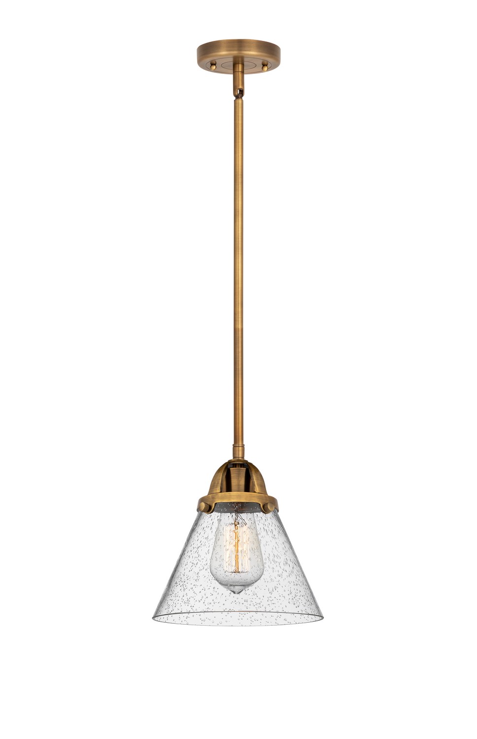 LED Mini Pendant by Innovations - Nouveau 2 Collection, Brushed Brass Finish - 288-1S-BB-G44-LED
