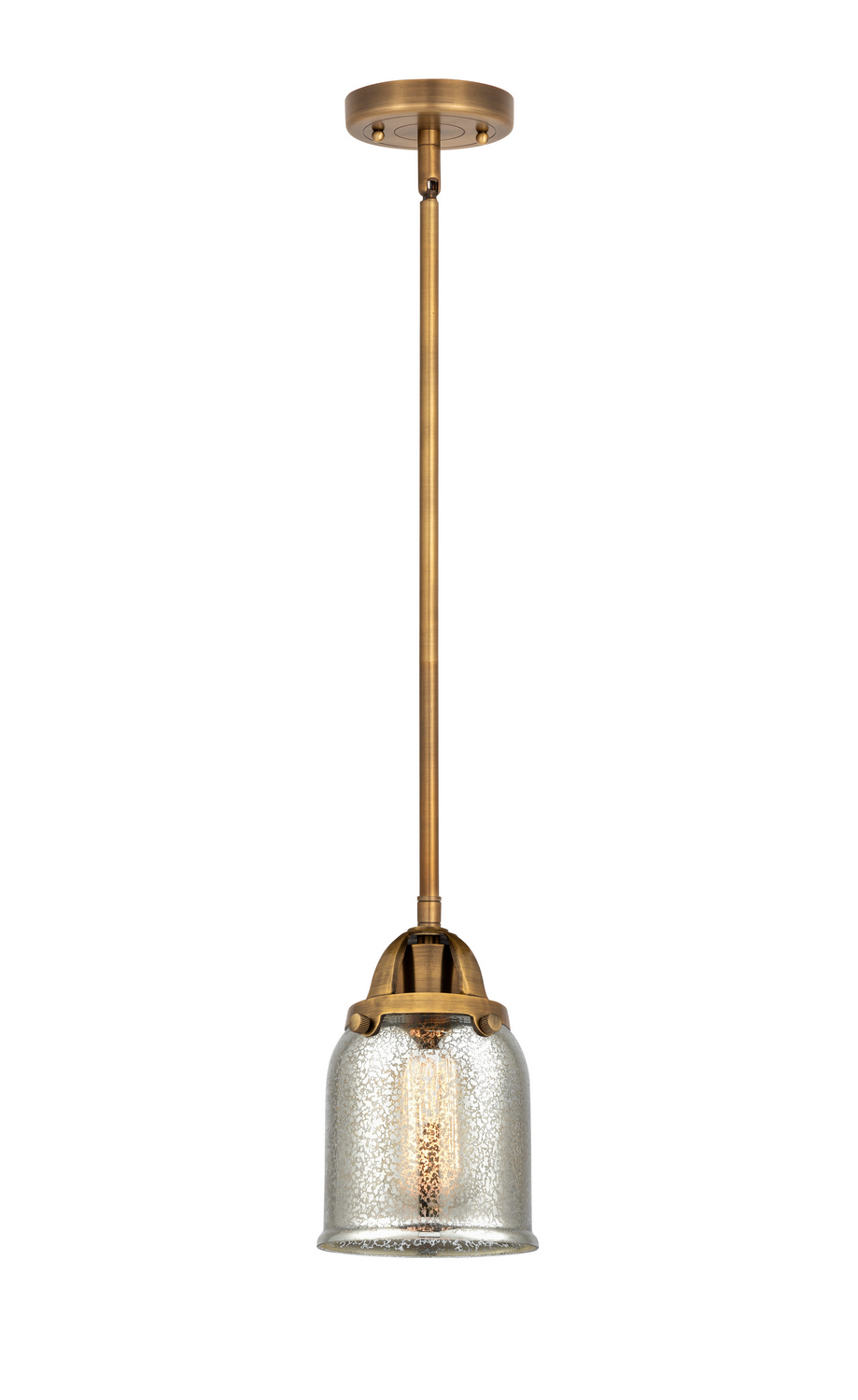 One Light Mini Pendant by Innovations - Nouveau 2 Collection, Brushed Brass Finish - 288-1S-BB-G58