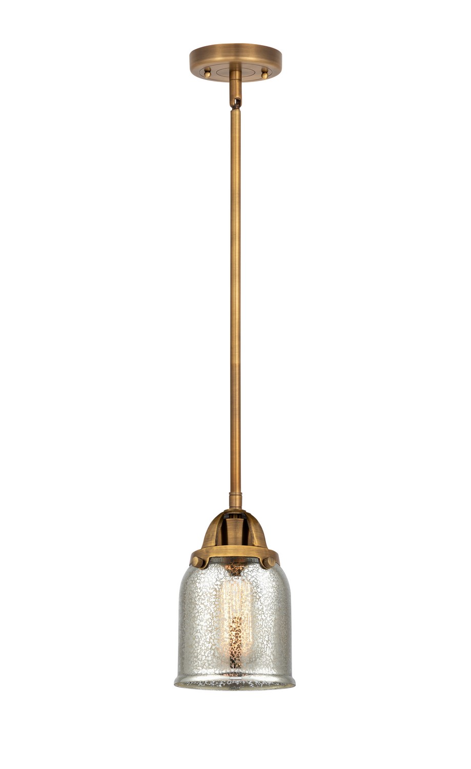LED Mini Pendant by Innovations - Nouveau 2 Collection, Brushed Brass Finish - 288-1S-BB-G58-LED