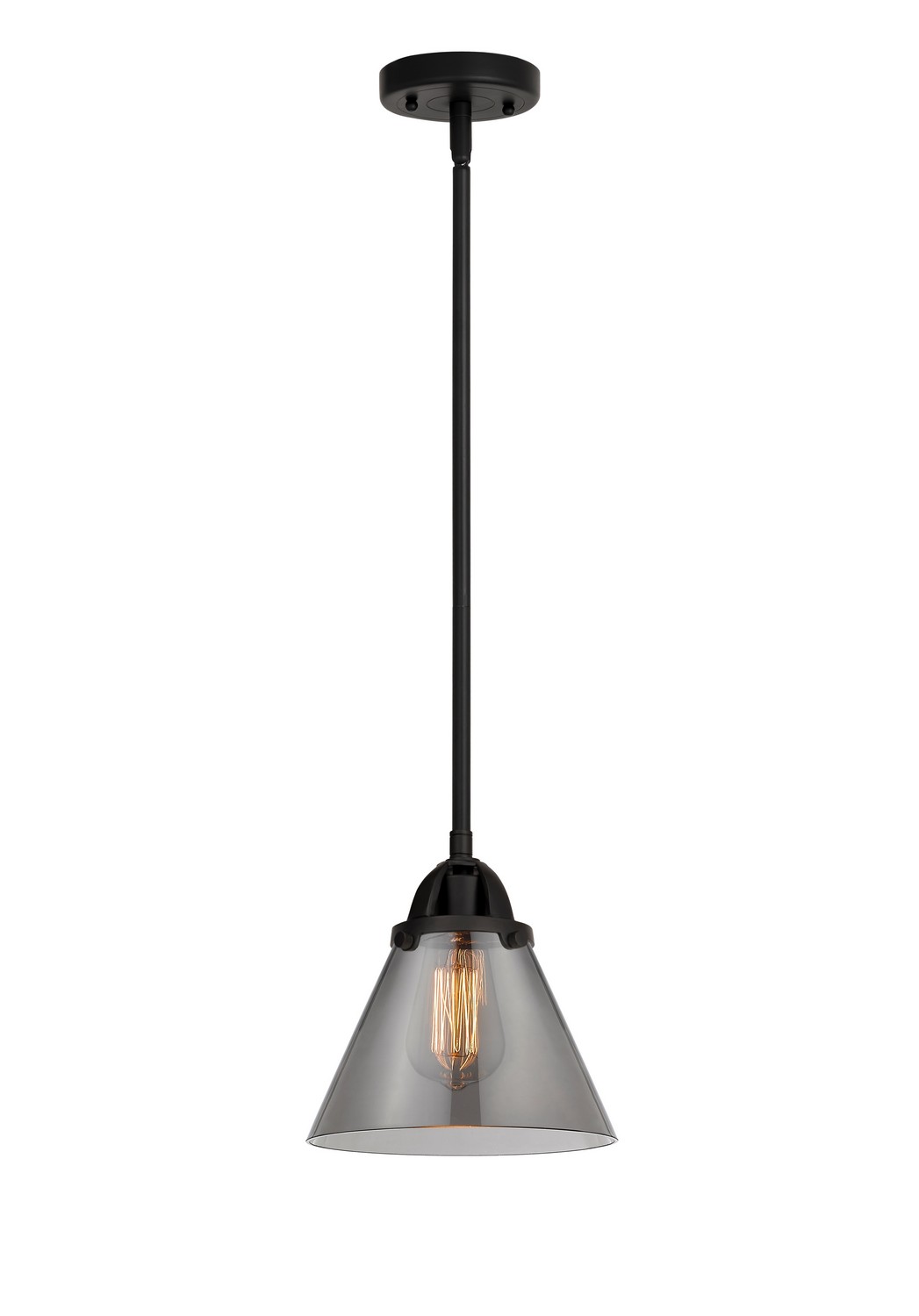 LED Mini Pendant by Innovations - Nouveau 2 Collection, Matte Black Finish - 288-1S-BK-G43-LED