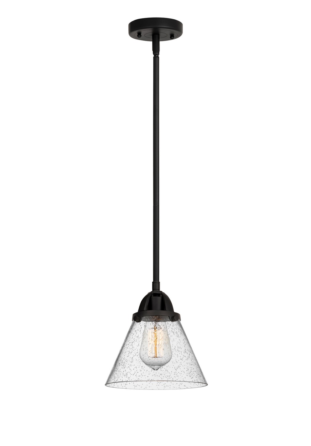 LED Mini Pendant by Innovations - Nouveau 2 Collection, Matte Black Finish - 288-1S-BK-G44-LED