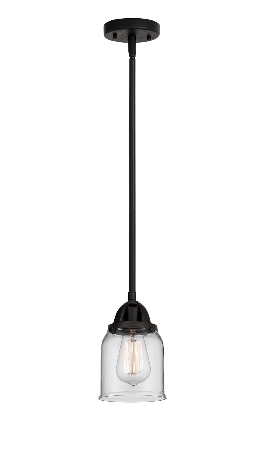 LED Mini Pendant by Innovations - Nouveau 2 Collection, Matte Black Finish - 288-1S-BK-G52-LED