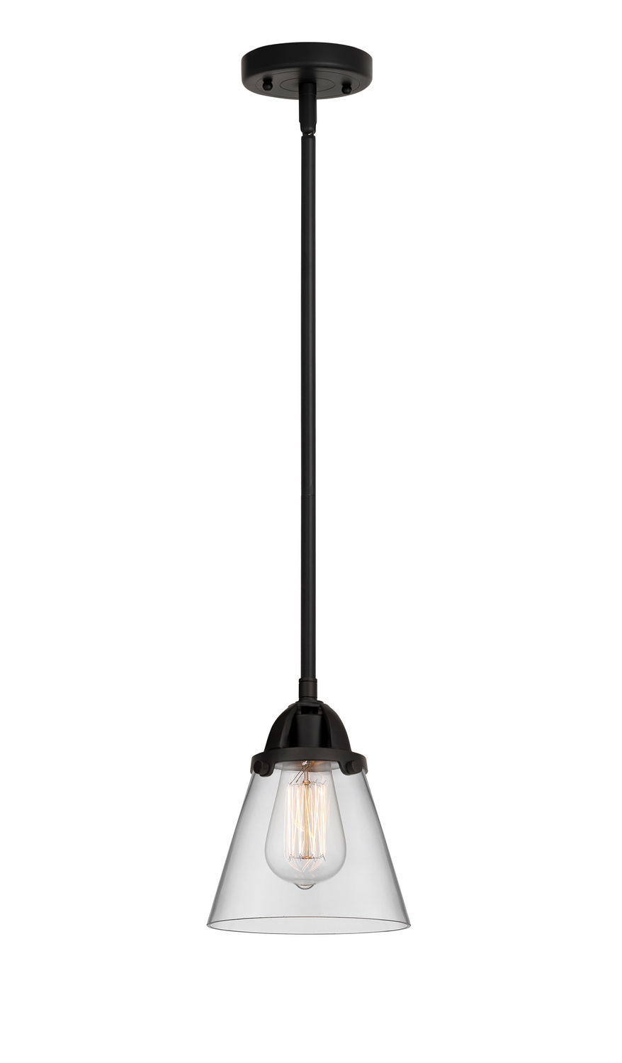 One Light Mini Pendant by Innovations - Nouveau 2 Collection, Matte Black Finish - 288-1S-BK-G62