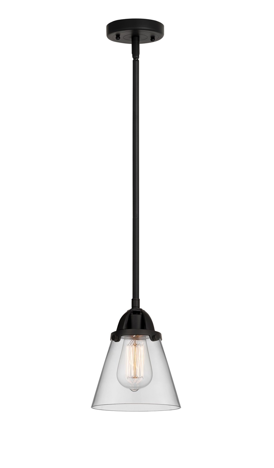 LED Mini Pendant by Innovations - Nouveau 2 Collection, Matte Black Finish - 288-1S-BK-G62-LED