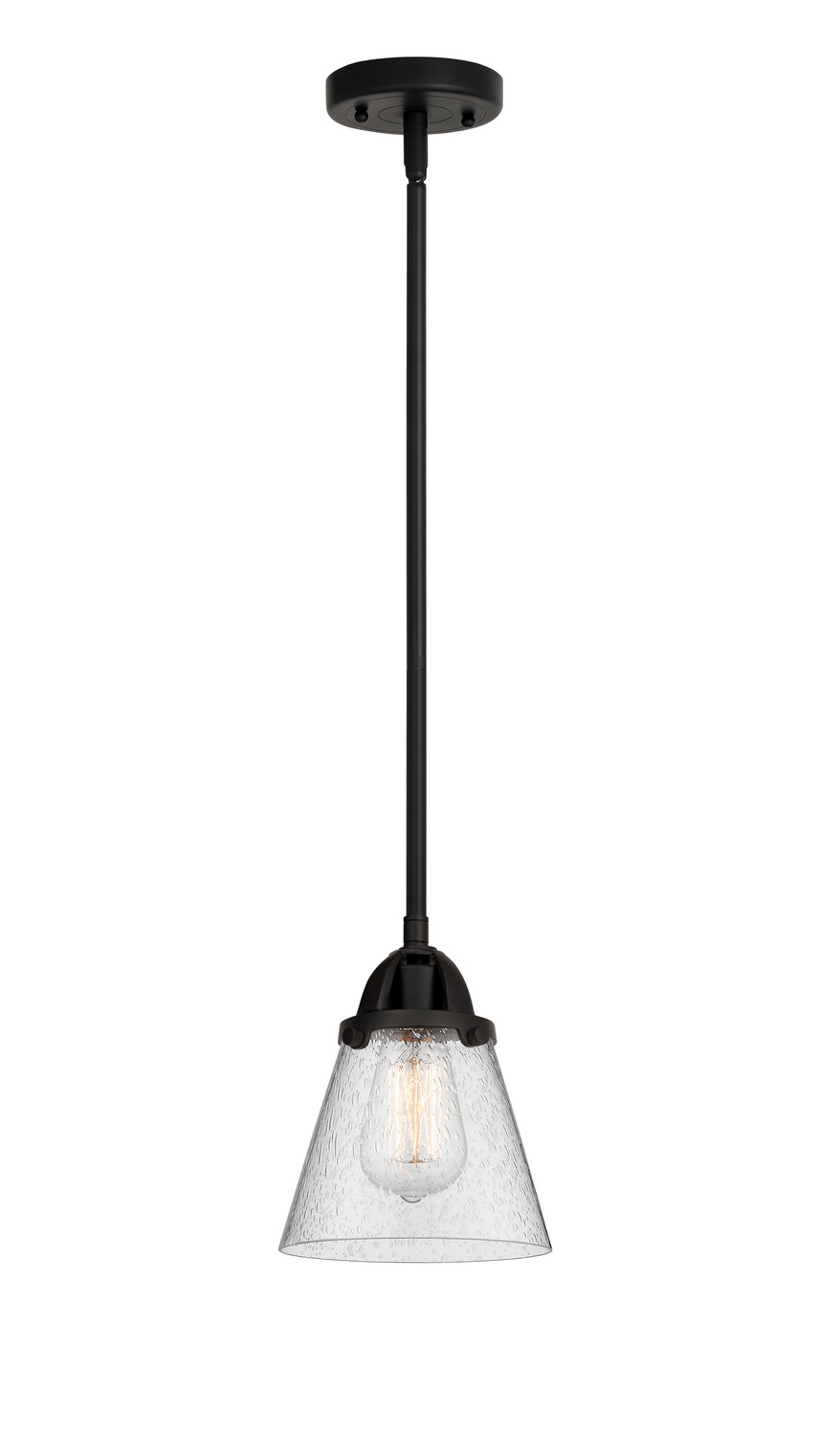 One Light Mini Pendant by Innovations - Nouveau 2 Collection, Matte Black Finish - 288-1S-BK-G64