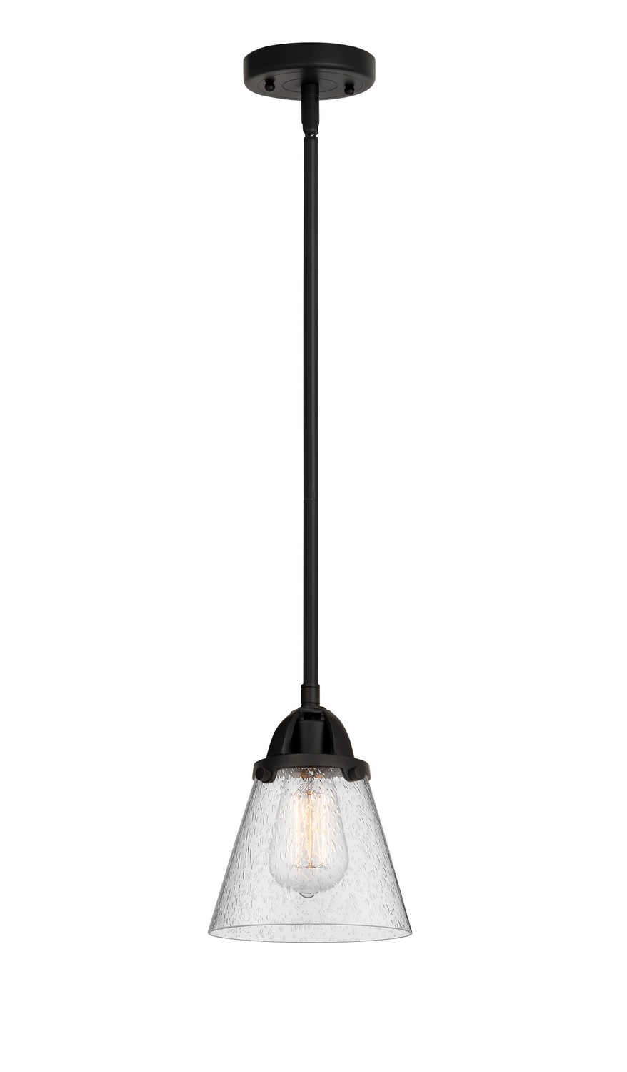 LED Mini Pendant by Innovations - Nouveau 2 Collection, Matte Black Finish - 288-1S-BK-G64-LED