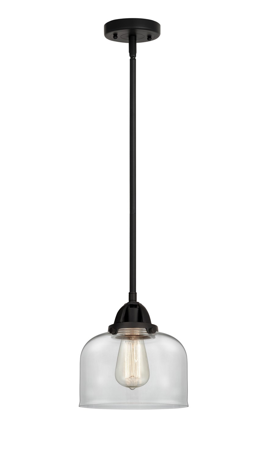 LED Mini Pendant by Innovations - Nouveau 2 Collection, Matte Black Finish - 288-1S-BK-G72-LED