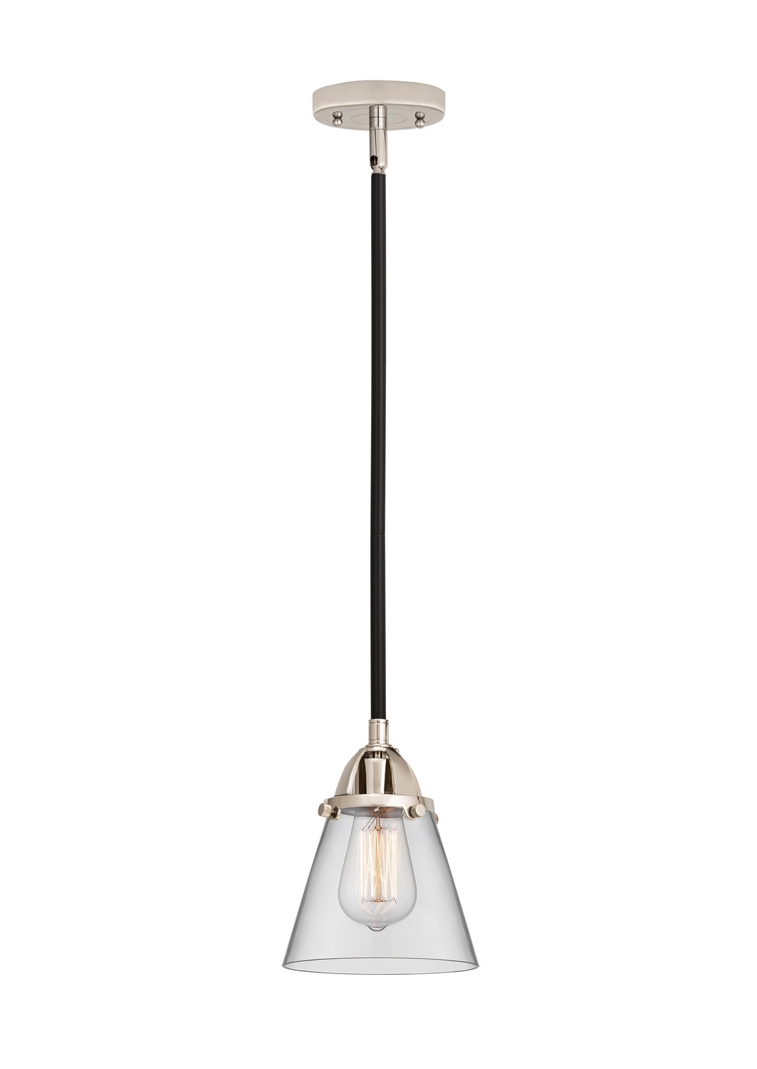 LED Mini Pendant by Innovations - Nouveau 2 Collection, Black Polished Nickel Finish - 288-1S-BPN-G62-LED