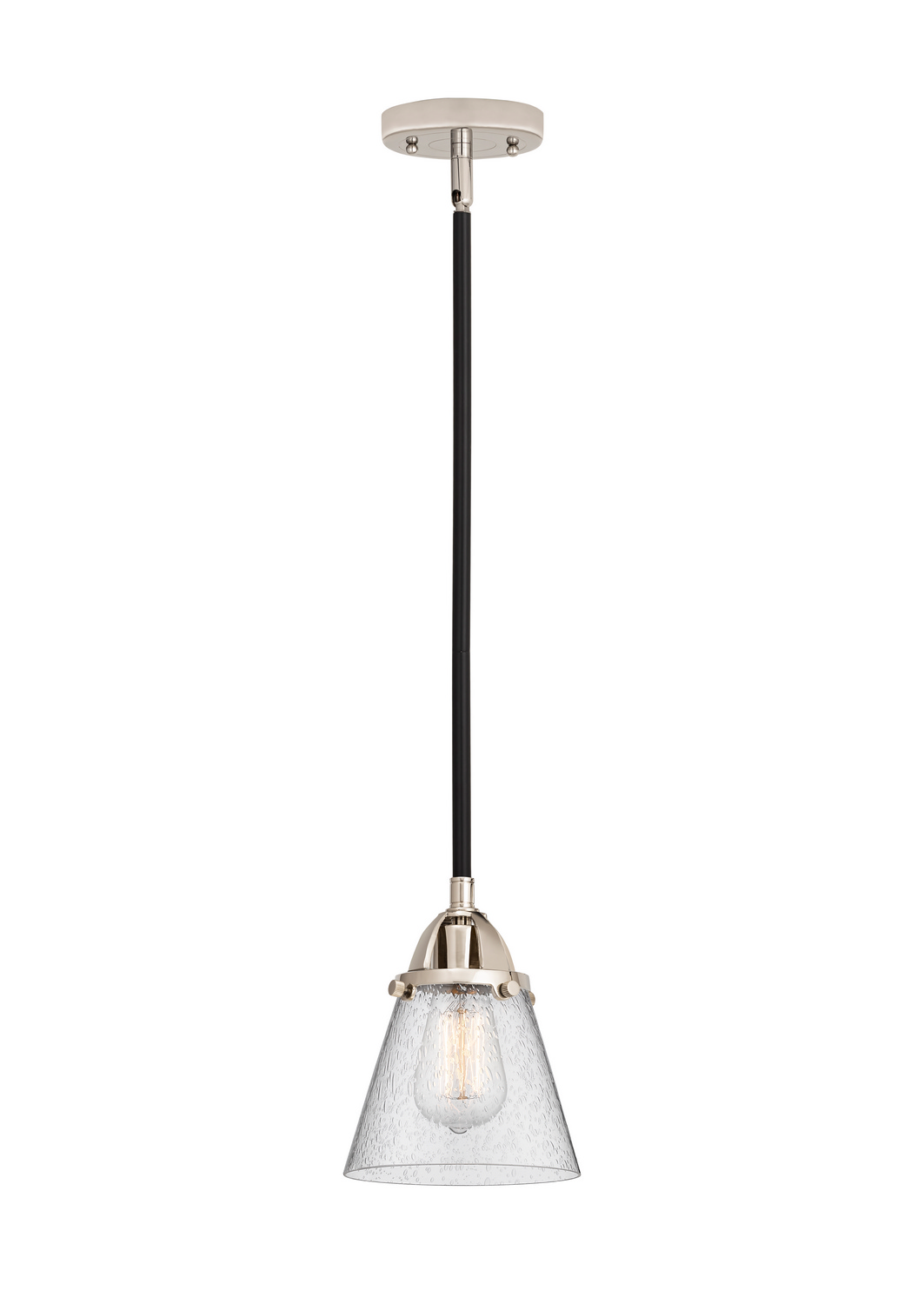 One Light Mini Pendant by Innovations - Nouveau 2 Collection, Black Polished Nickel Finish - 288-1S-BPN-G64