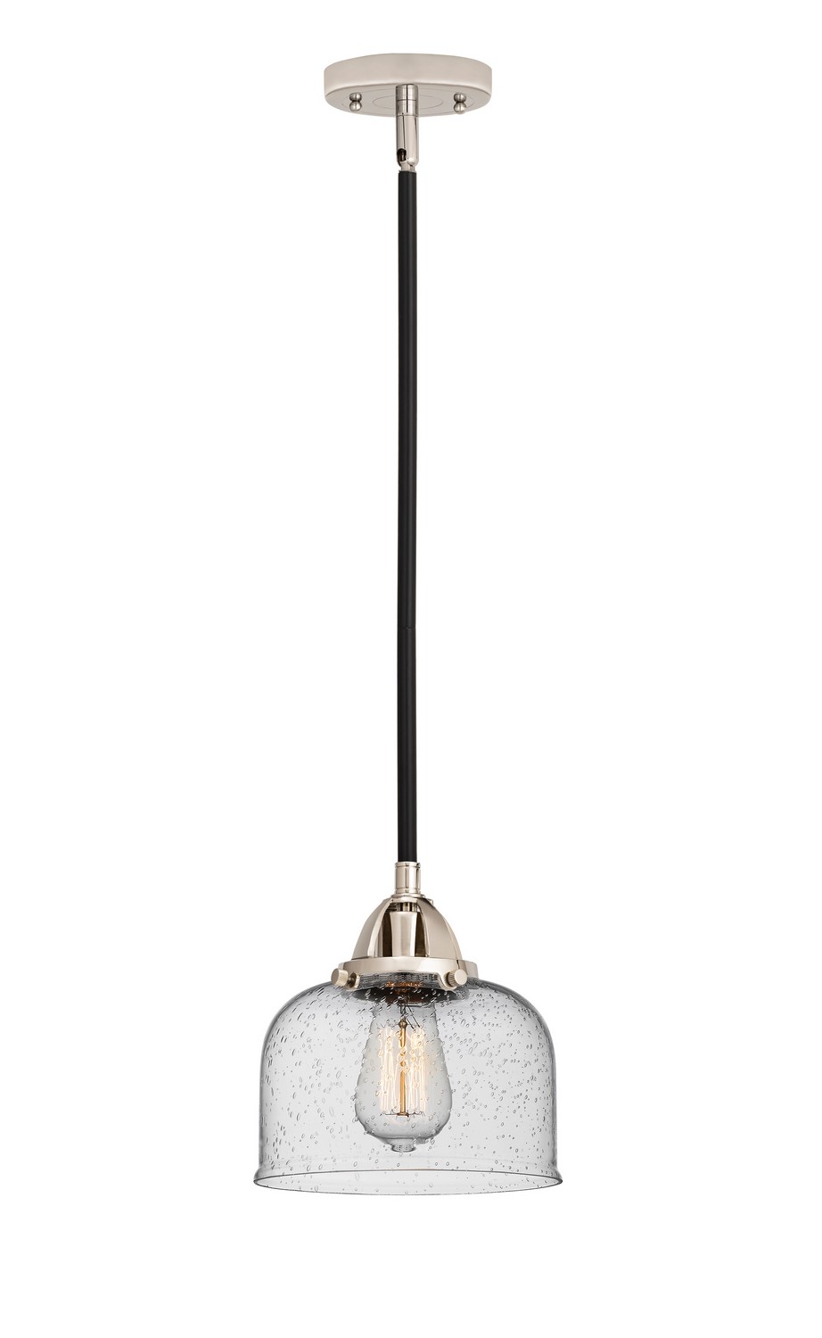 LED Mini Pendant by Innovations - Nouveau 2 Collection, Black Polished Nickel Finish - 288-1S-BPN-G74-LED