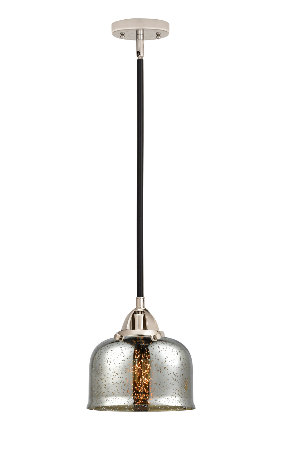 One Light Mini Pendant by Innovations - Nouveau 2 Collection, Black Polished Nickel Finish - 288-1S-BPN-G78