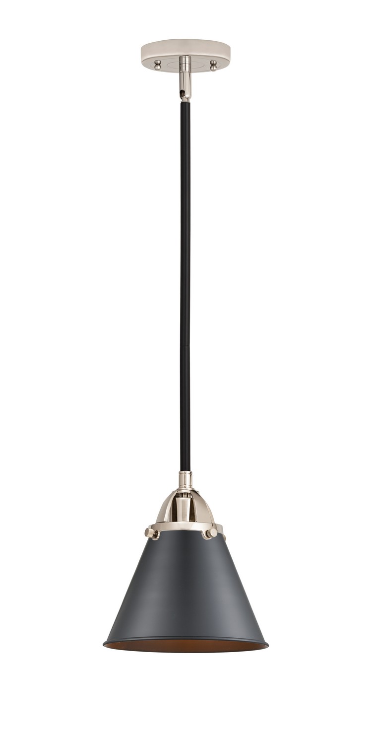 LED Mini Pendant by Innovations - Nouveau 2 Collection, Black Polished Nickel Finish - 288-1S-BPN-M13-BK-LED