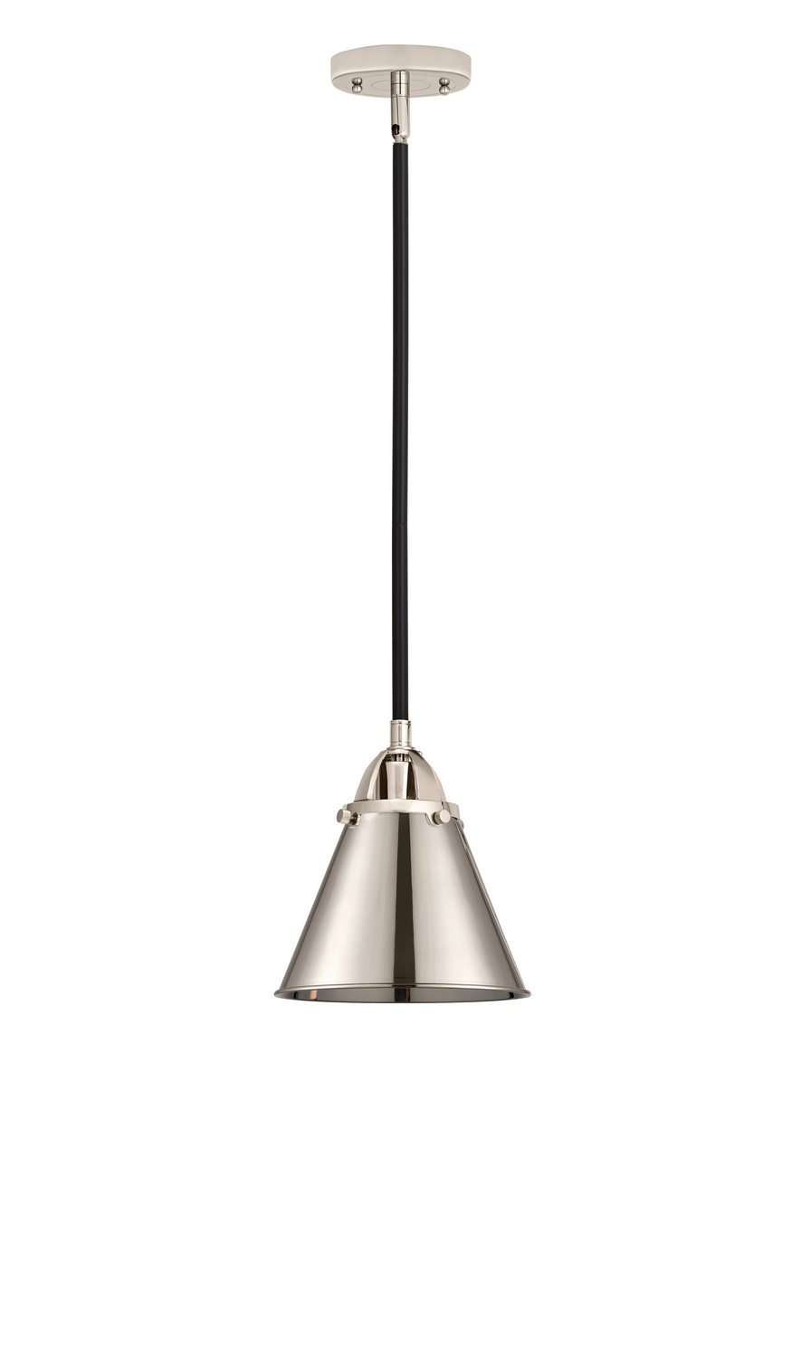 LED Mini Pendant by Innovations - Nouveau 2 Collection, Black Polished Nickel Finish - 288-1S-BPN-M13-PN-LED