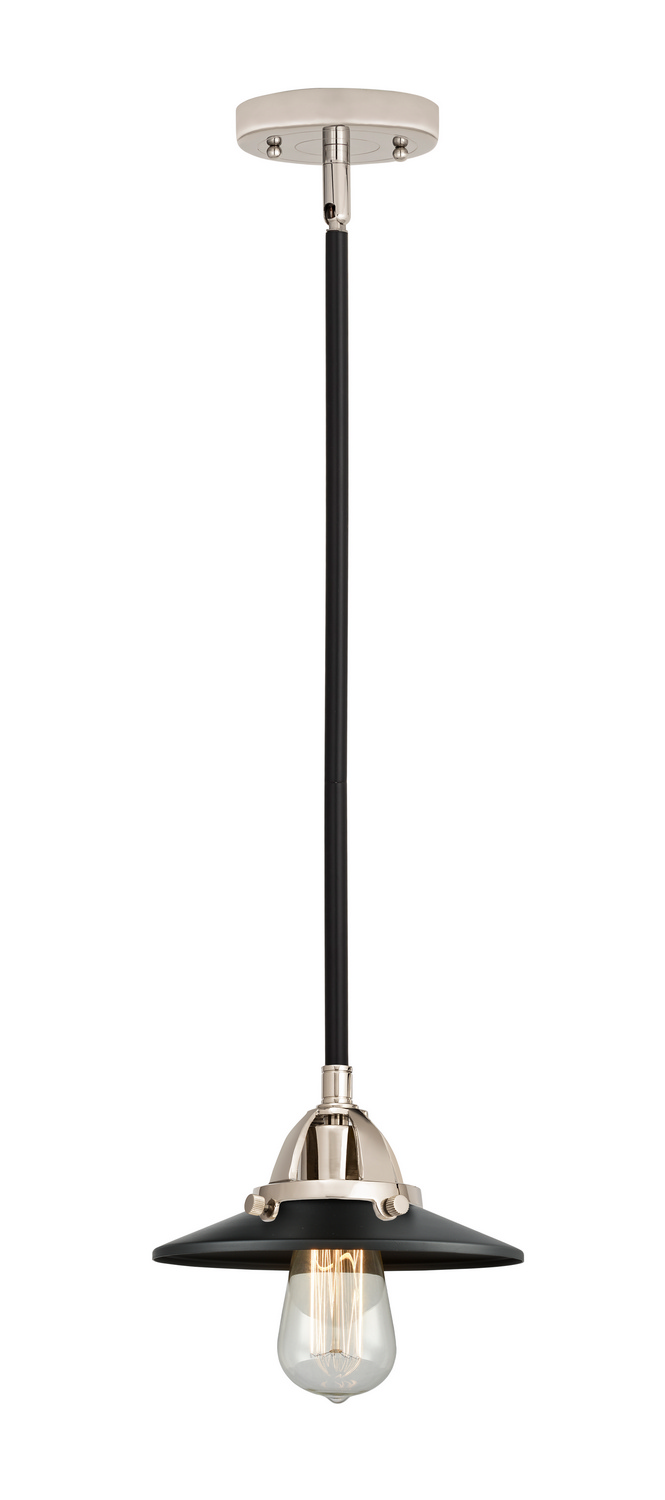 One Light Mini Pendant by Innovations - Nouveau 2 Collection, Black Polished Nickel Finish - 288-1S-BPN-M6-BK