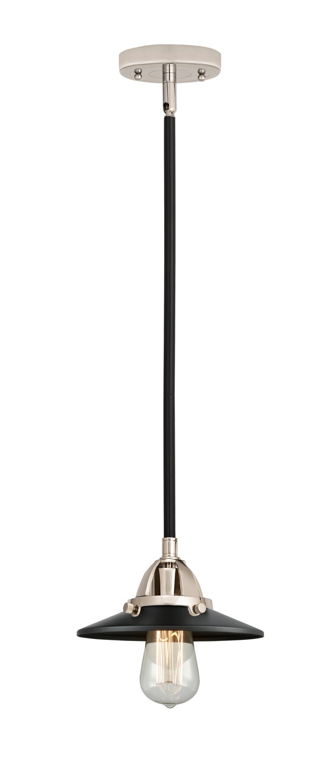 LED Mini Pendant by Innovations - Nouveau 2 Collection, Black Polished Nickel Finish - 288-1S-BPN-M6-BK-LED