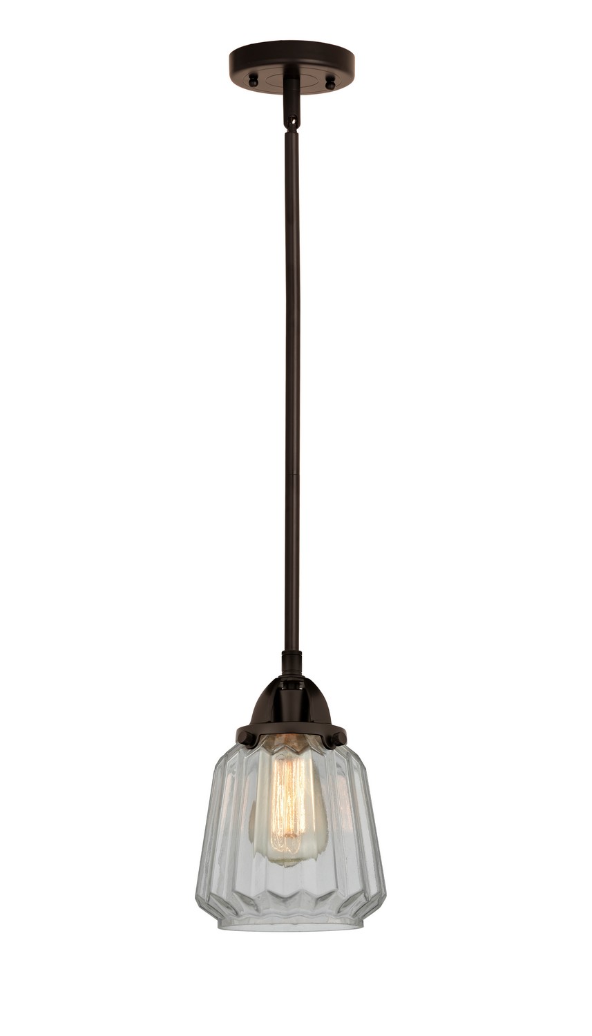 LED Mini Pendant by Innovations - Nouveau 2 Collection, Oil Rubbed Bronze Finish - 288-1S-OB-G142-LED