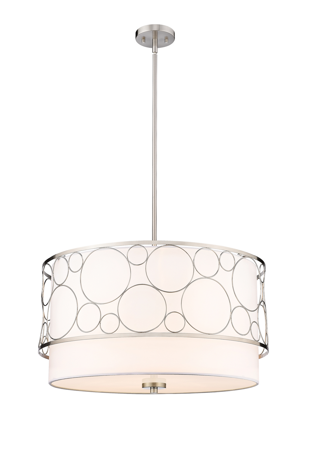 Four Light Chandelier by Z-Lite - Kendall Collection, Brushed Nickel Finish - 197-24BN