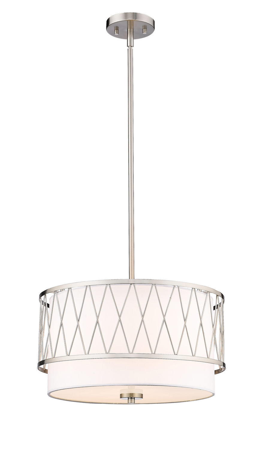 Three Light Pendant by Z-Lite - Dalton Collection, Brushed Nickel Finish - 198-17BN