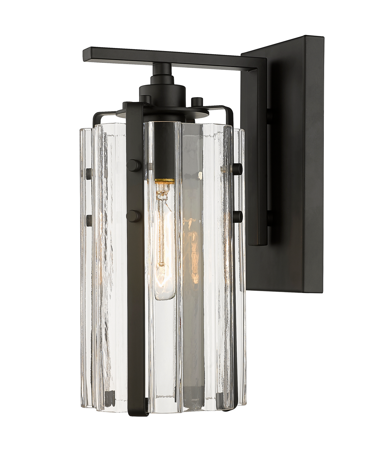 One Light Wall Sconce by Z-Lite - Alverton Collection, Matte Black Finish - 3036-1S-MB